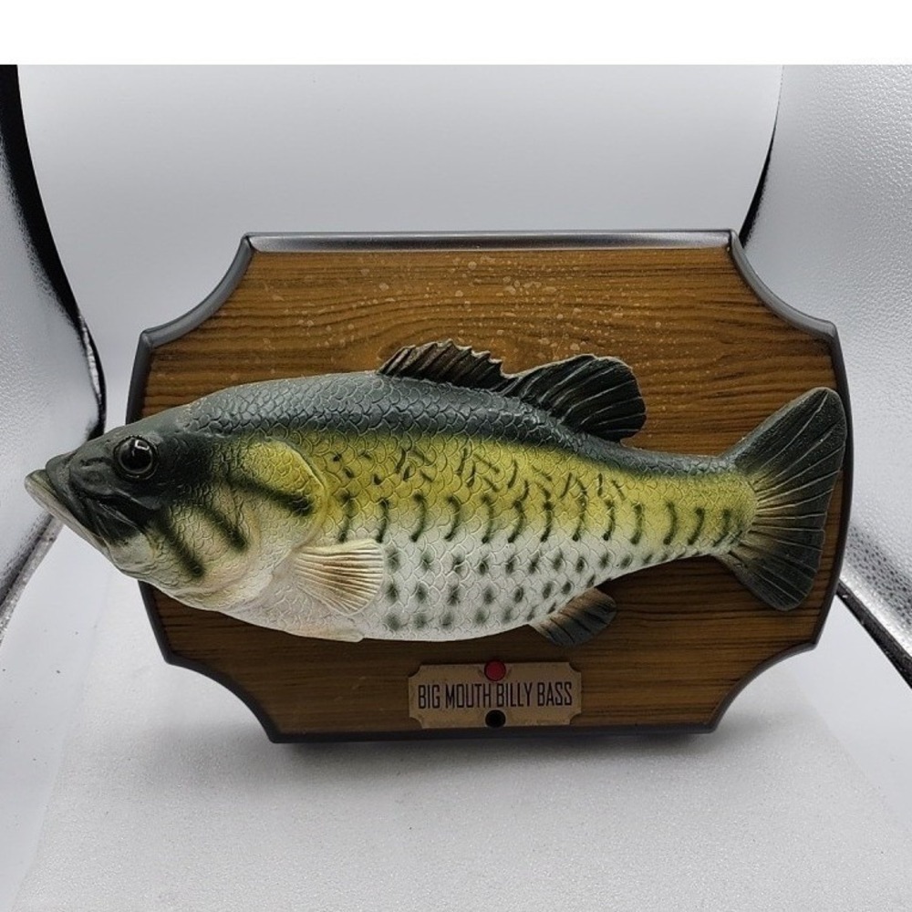 Big Mouth Billy Bass Singing Fish On Plaque Vintage Motion Activated Animatronic